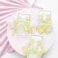 Flora Statement Earrings - Neon Yellow Clouds - LINNY CO WholesaleAcetate