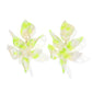 Flora Statement Earrings - Neon Yellow Clouds - LINNY CO WholesaleAcetate