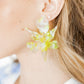 Flora Statement Earrings - Neon Yellow Clouds - LINNY CO WholesaleAcetate