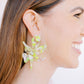 Flora Statement Earrings - Neon Yellow Clouds - LINNY CO WholesaleAcetate