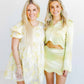 Flora Statement Earrings - Neon Yellow Clouds - LINNY CO WholesaleAcetate