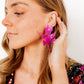 Flora Statement Earrings - Orchid Purple - LINNY CO WholesaleAcetate