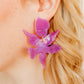 Flora Statement Earrings - Orchid Purple - LINNY CO WholesaleAcetate