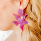 Flora Statement Earrings - Orchid Purple - LINNY CO WholesaleAcetate