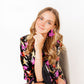 Flora Statement Earrings - Orchid Purple - LINNY CO WholesaleAcetate