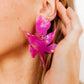 Flora Statement Earrings - Orchid Purple - LINNY CO WholesaleAcetate