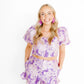Flora Statement Earrings - Orchid Purple - LINNY CO WholesaleAcetate