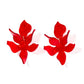 Flora Statement Earrings - Pearlized Red - LINNY CO WholesaleAcetate