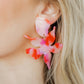 Flora Statement Earrings - Pink Flamingo - LINNY CO WholesaleAcetate