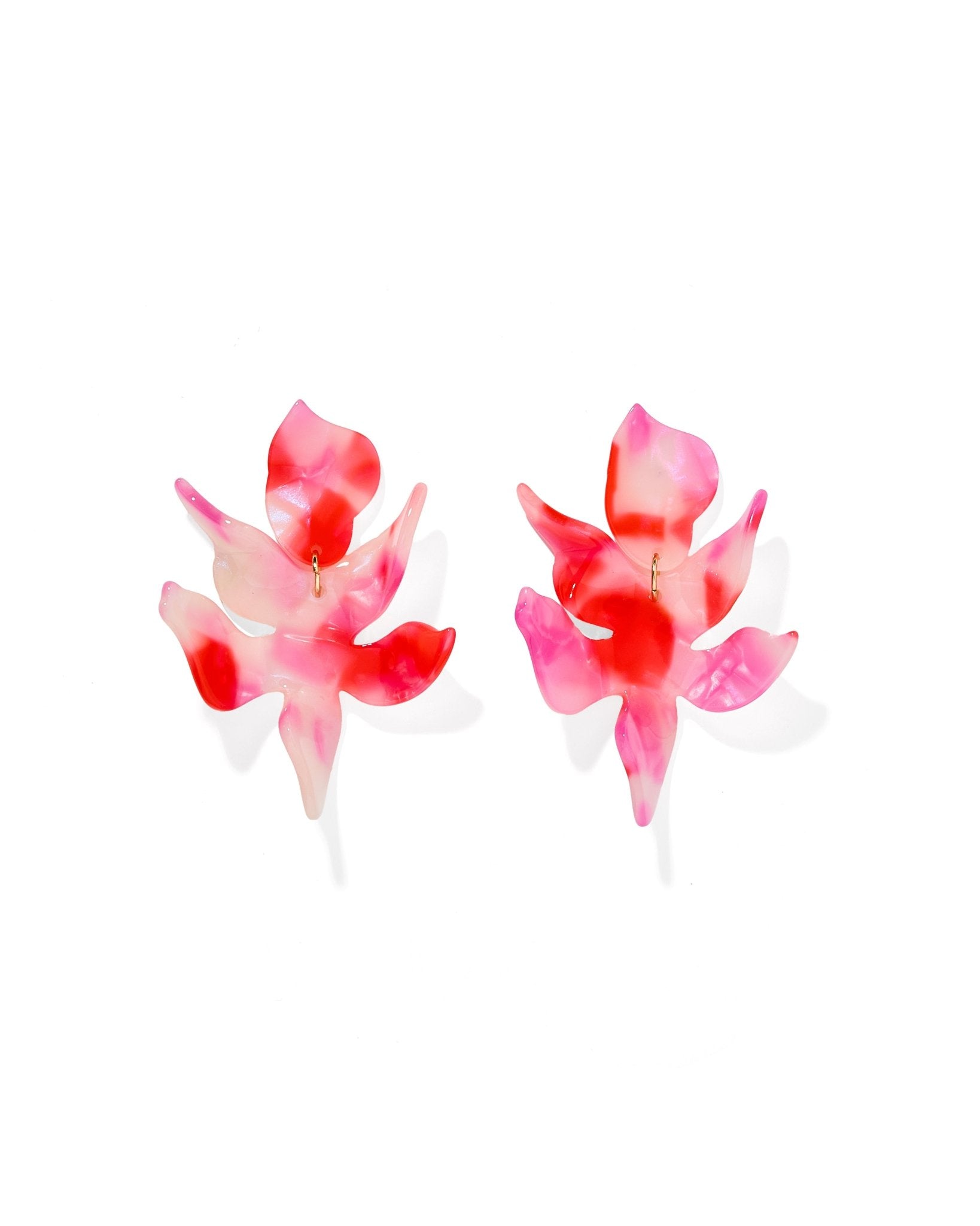 Flora Statement Earrings - Pink Flamingo - LINNY CO WholesaleAcetate