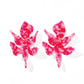 Flora Statement Earrings - Pink Party Punch - LINNY CO WholesaleAcetate