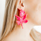 Flora Statement Earrings - Pink Party Punch - LINNY CO WholesaleAcetate