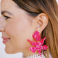 Flora Statement Earrings - Pink Party Punch - LINNY CO WholesaleAcetate