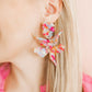 Flora Statement Earrings - Pink Sprinkles - LINNY CO WholesaleAcetate