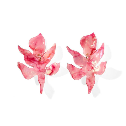 Flora Statement Earrings - Pink Spritz - LINNY CO WholesaleAcetate