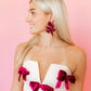 Flora Statement Earrings - Pinot Noir - LINNY CO WholesaleAcetate