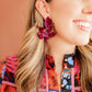 Flora Statement Earrings - Pinot Noir - LINNY CO WholesaleAcetate