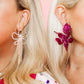 Flora Statement Earrings - Pinot Noir - LINNY CO WholesaleAcetate