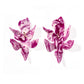 Flora Statement Earrings - Purple Marble - LINNY CO WholesaleAcetate
