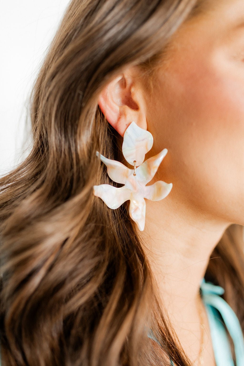 Flora Statement Earrings - Rainbow Sherbert - LINNY CO WholesaleAcetate