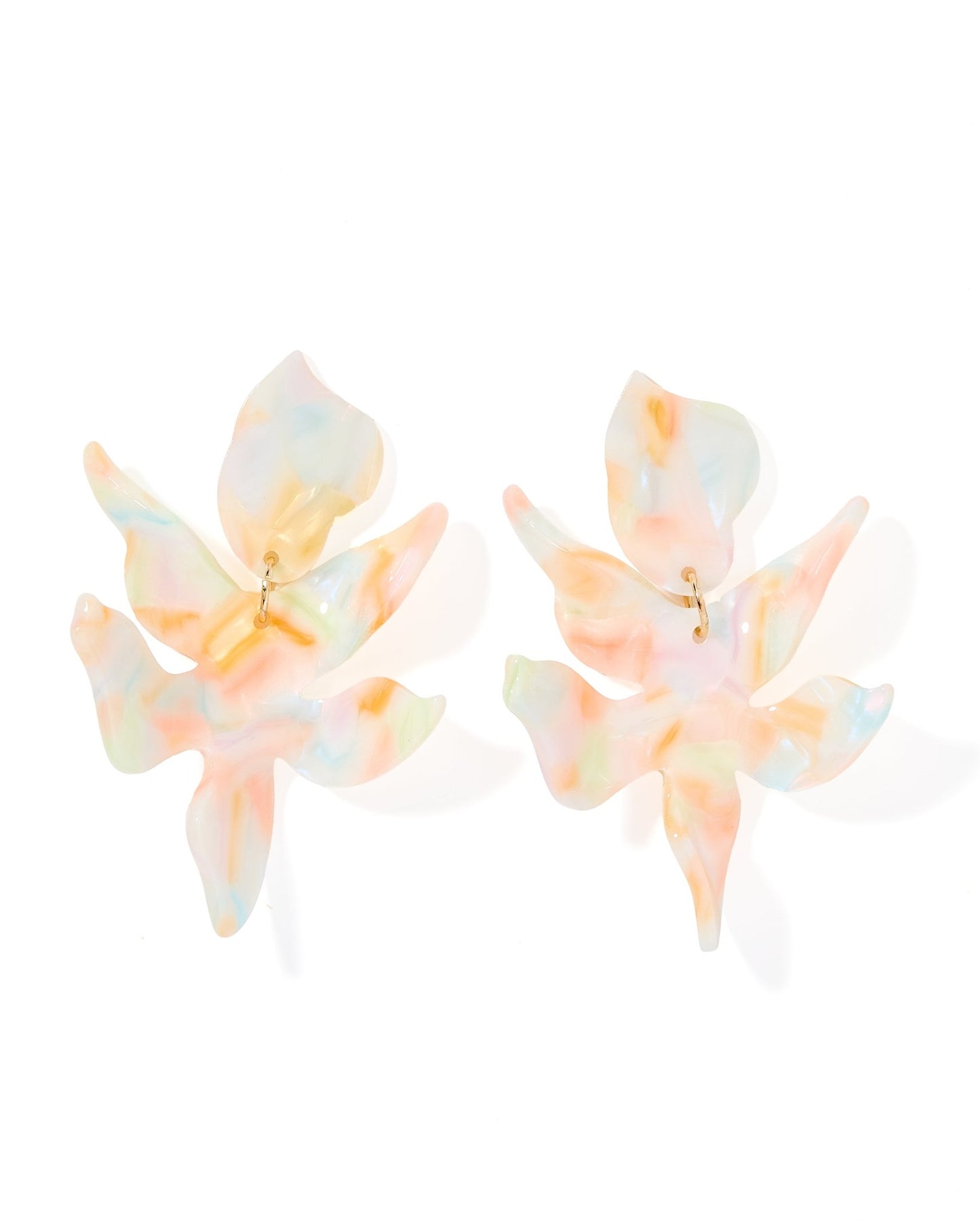 Flora Statement Earrings - Rainbow Sherbert - LINNY CO WholesaleAcetate