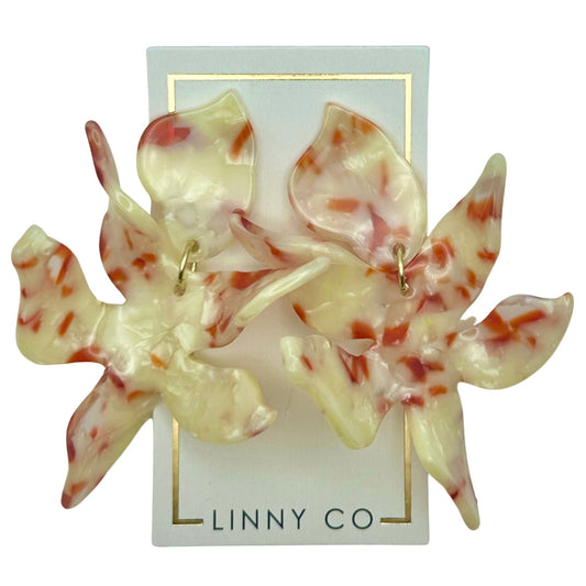 Flora Statement Earrings - Texas Pearl - LINNY CO WholesaleAcetate