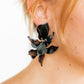 Flora Statement Earrings - True Black - LINNY CO WholesaleAcetate