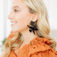 Flora Statement Earrings - True Black - LINNY CO WholesaleAcetate