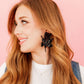 Flora Statement Earrings - True Black - LINNY CO WholesaleAcetate