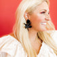 Flora Statement Earrings - True Black - LINNY CO WholesaleAcetate