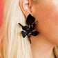 Flora Statement Earrings - True Black - LINNY CO WholesaleAcetate
