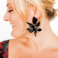 Flora Statement Earrings - True Black - LINNY CO WholesaleAcetate