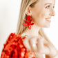 Flora Statement Earrings - True Red - LINNY CO WholesaleAcetate