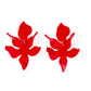 Flora Statement Earrings - True Red - LINNY CO WholesaleAcetate