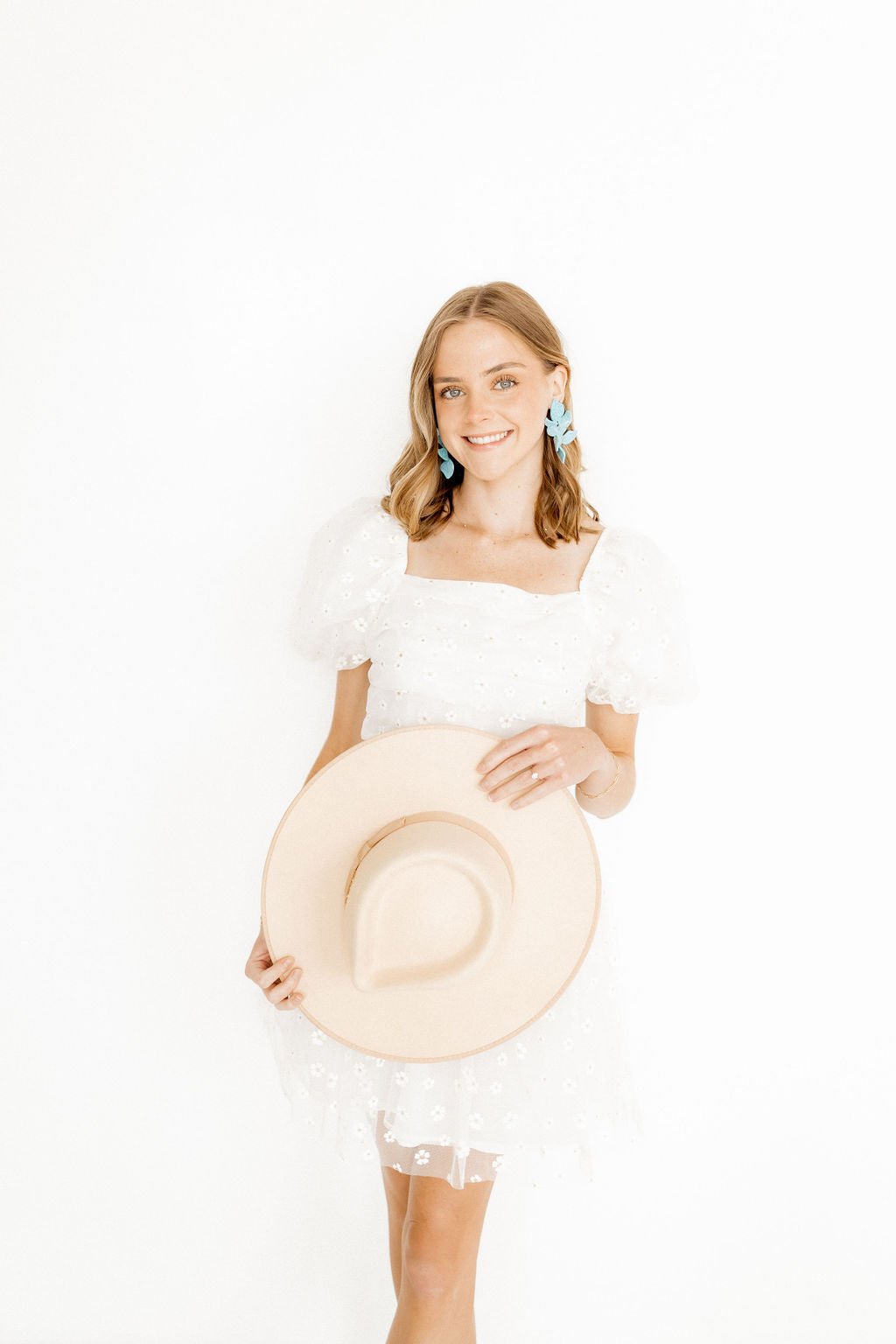Flora Statement Earrings - Turquoise - LINNY CO WholesaleAcetate