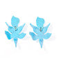 Flora Statement Earrings - Turquoise - LINNY CO WholesaleAcetate