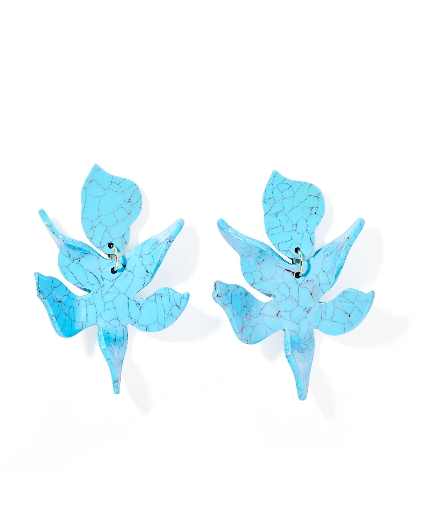 Flora Statement Earrings - Turquoise - LINNY CO WholesaleAcetate