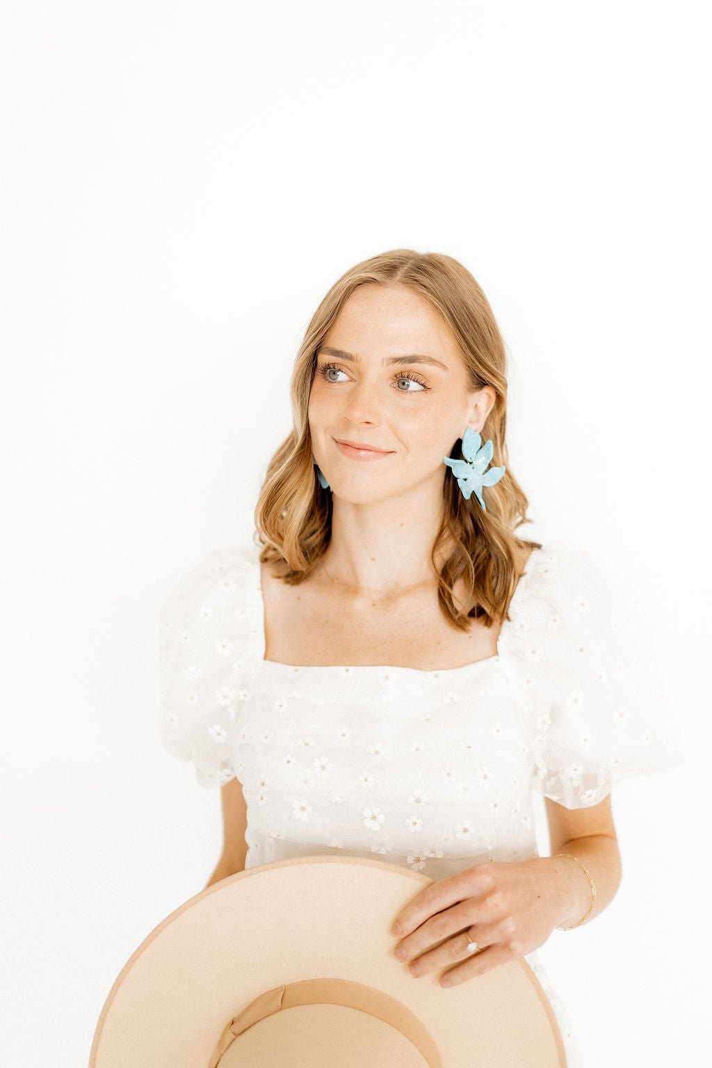 Flora Statement Earrings - Turquoise - LINNY CO WholesaleAcetate