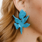 Flora Statement Earrings - Turquoise - LINNY CO WholesaleAcetate