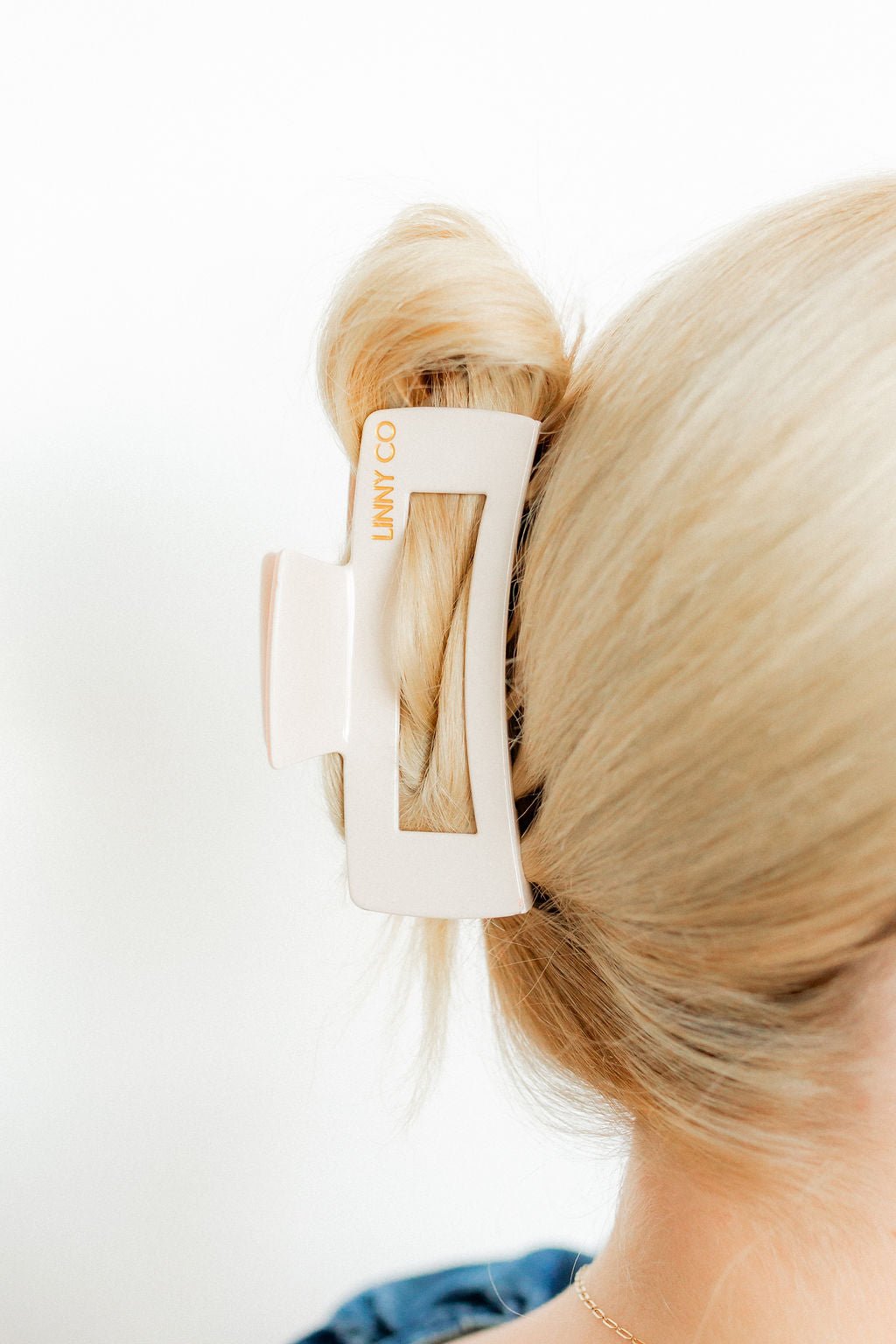 Hair Clip - Harper - Ivory/Tan Two - Tone - LINNY CO WholesaleHair Accessories