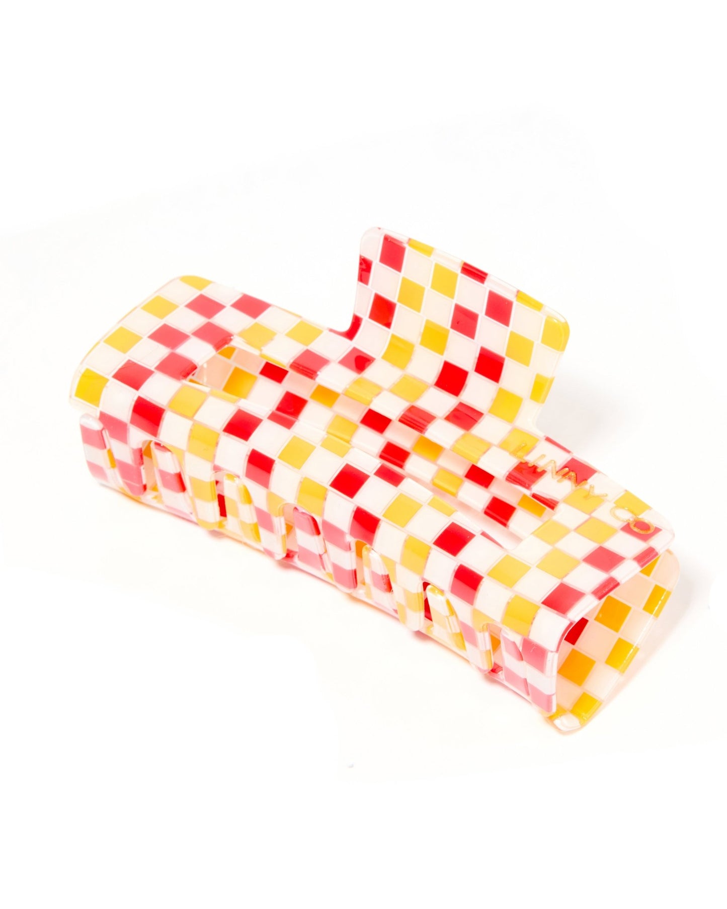 Hair Clip - Harper Red and Gold Checkered - LINNY CO WholesaleHair Accessories