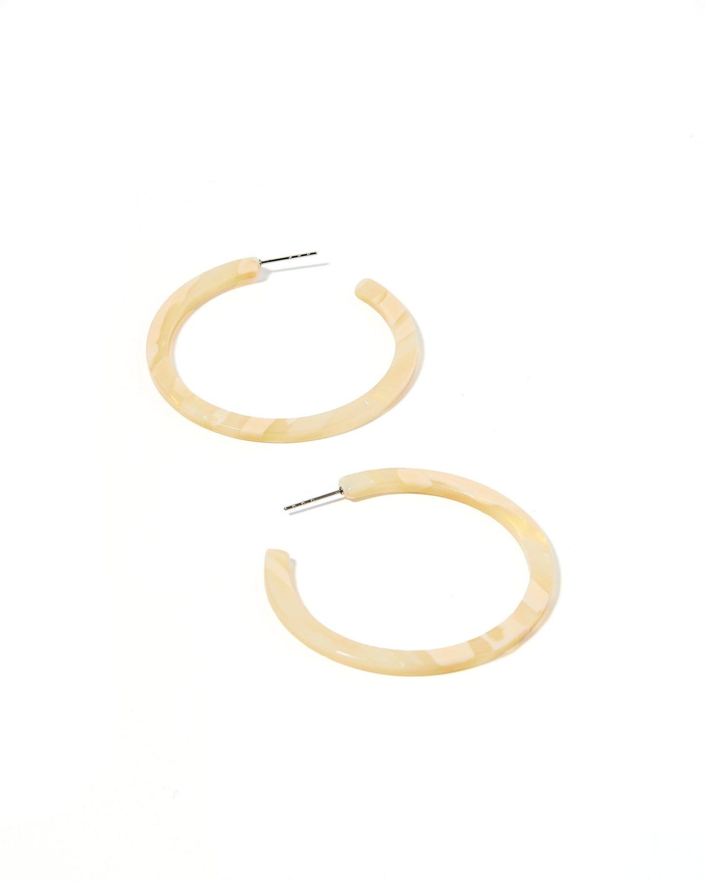 Holly Medium Hoop Earrings - Champagne Sparkle - LINNY CO WholesaleAcetate