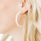 Holly Medium Hoop Earrings - Champagne Sparkle - LINNY CO WholesaleAcetate