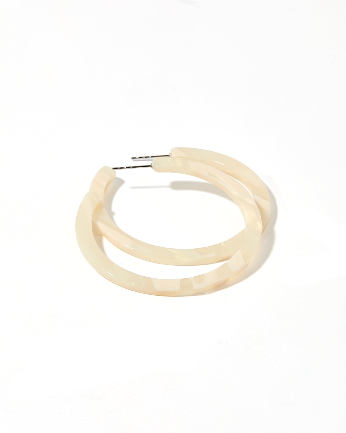 Holly Medium Hoop Earrings - Champagne Sparkle - LINNY CO WholesaleAcetate