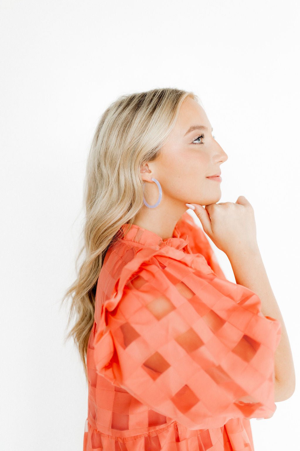 Holly Medium Hoop Earrings - Lavender Haze - LINNY CO WholesaleAcetate