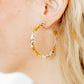 Holly Medium Hoop Earrings - Mustard - LINNY CO WholesaleAcetate