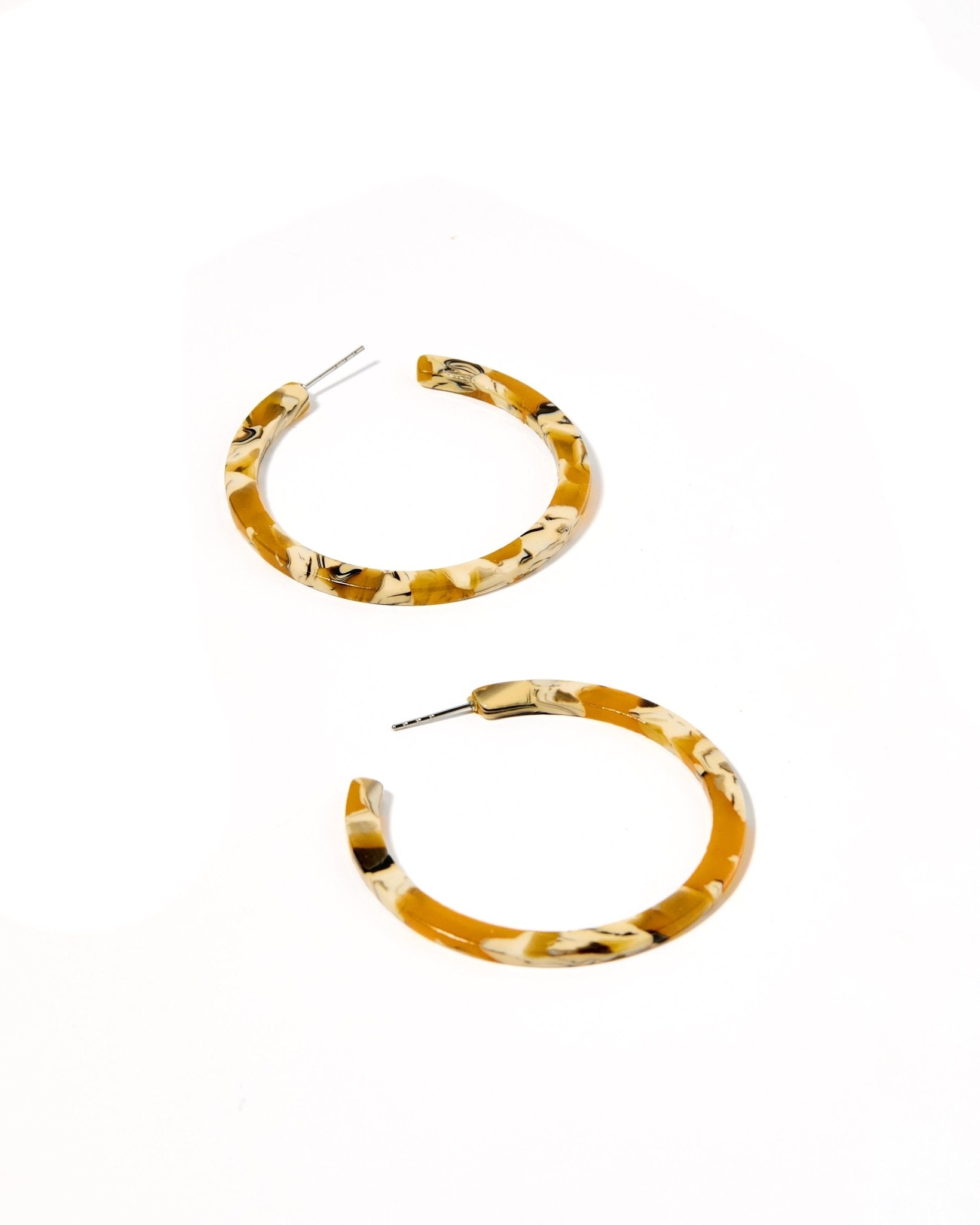 Holly Medium Hoop Earrings - Mustard - LINNY CO WholesaleAcetate