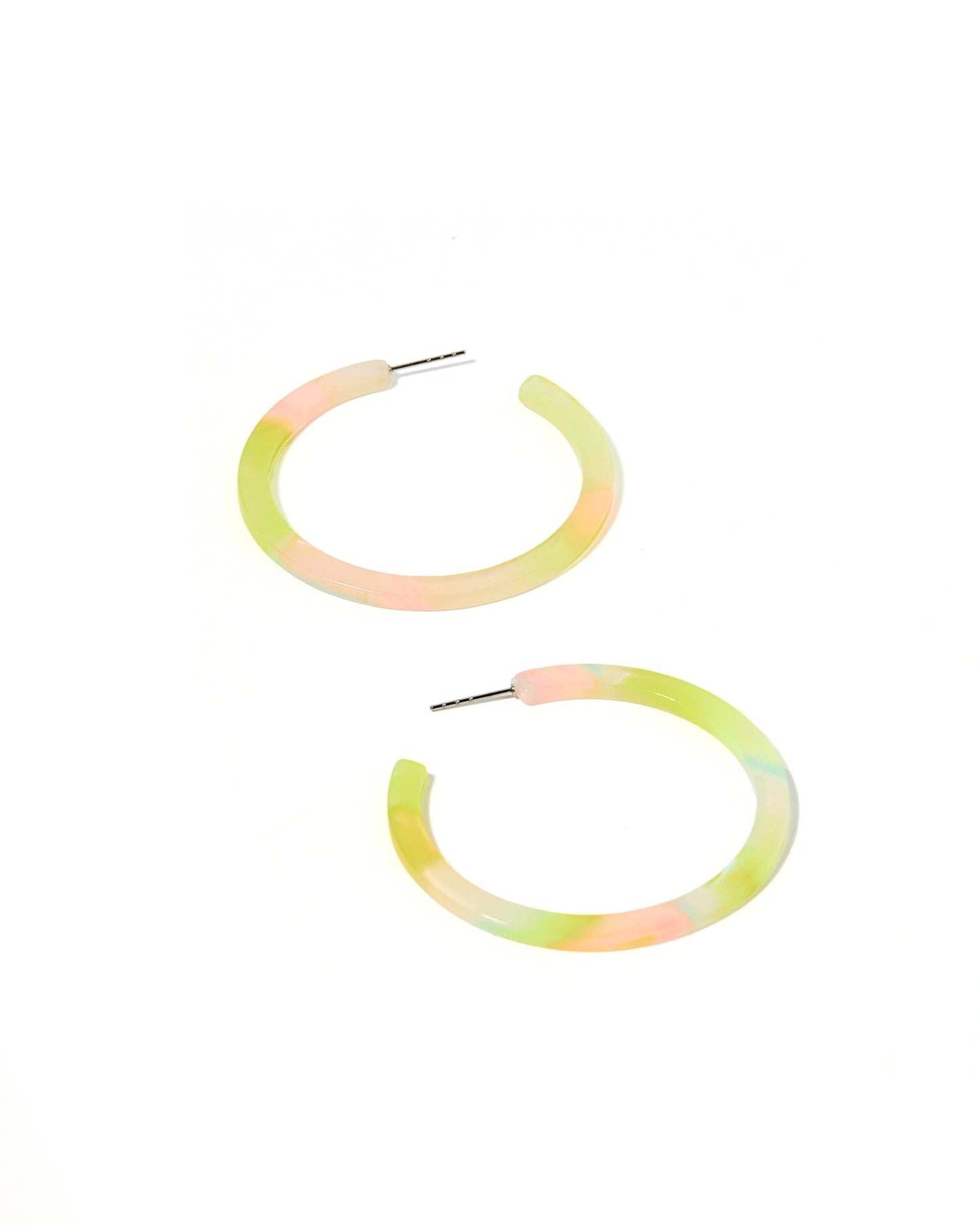 Holly Medium Hoop Earrings - Neon Punch - LINNY CO WholesaleAcetate