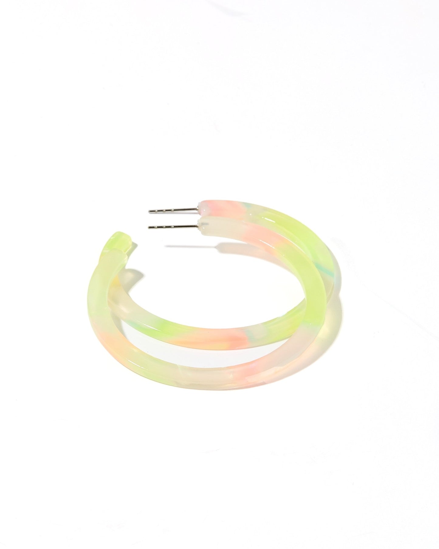 Holly Medium Hoop Earrings - Neon Punch - LINNY CO WholesaleAcetate