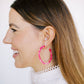 Holly Medium Hoop Earrings - Pink Party Punch - LINNY CO WholesaleAcetate